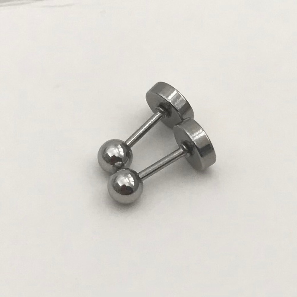 3/$25 Round flat circle Barbell Earrings, unworn, new